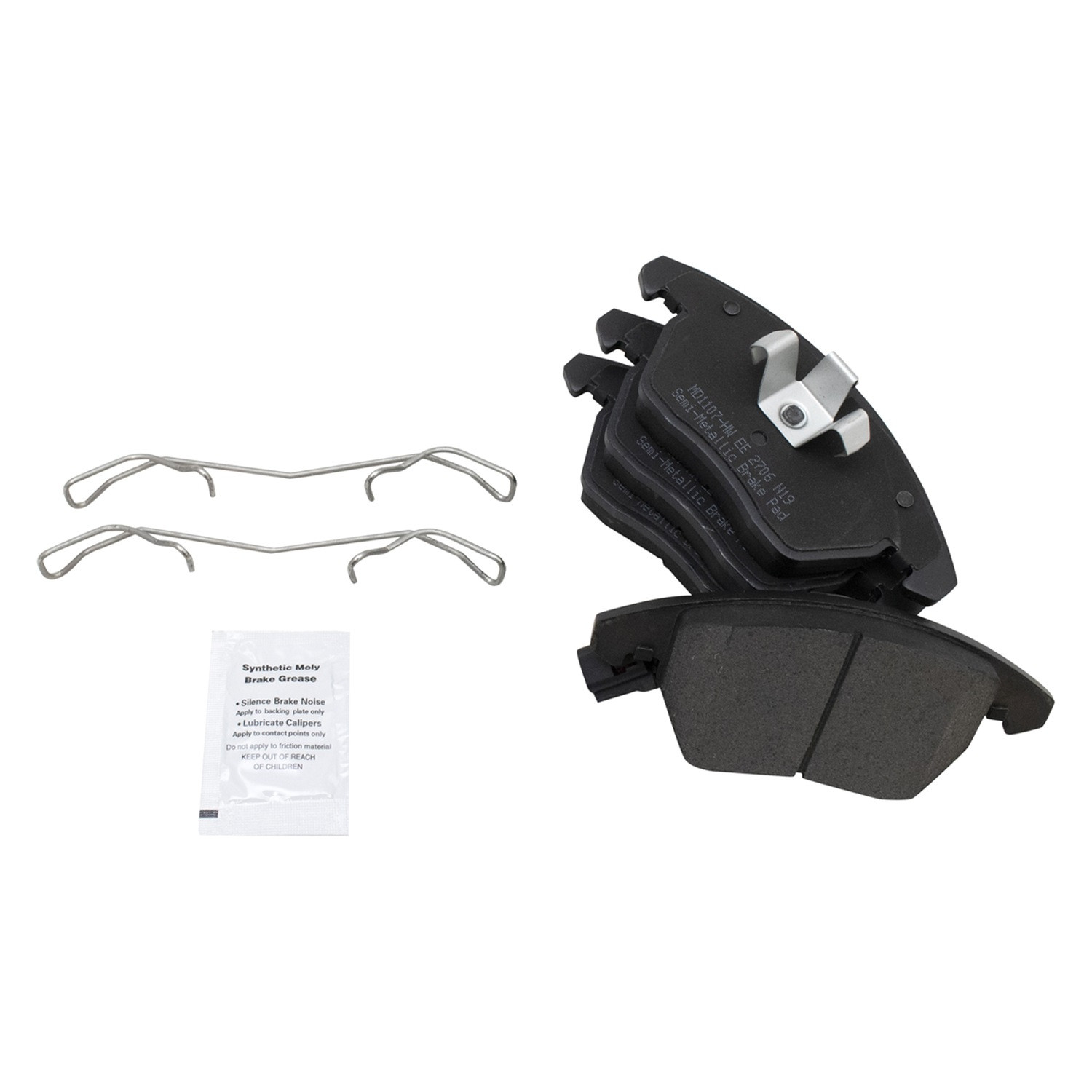 TRQ® BFA73760 - Semi-Metallic Front Disc Brake Pads