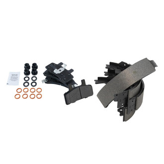 TRQ® - Semi-Metallic Front and Rear Disc Brake Pads