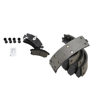 TRQ® BFA81255 - Ceramic Front and Rear Disc Brake Pads