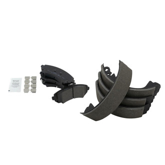 TRQ® - Semi-Metallic Front and Rear Disc Brake Pads