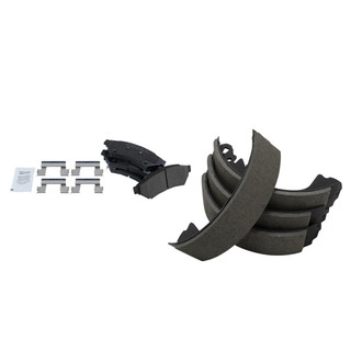 TRQ® - Semi-Metallic Front and Rear Disc Brake Pads