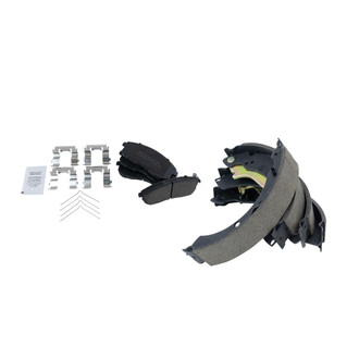TRQ® - Semi-Metallic Front and Rear Disc Brake Pads