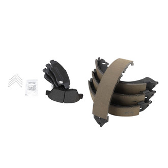 TRQ® - Semi-Metallic Front and Rear Disc Brake Pads