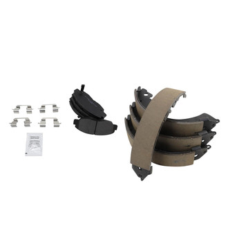 TRQ® - Semi-Metallic Front and Rear Disc Brake Pads