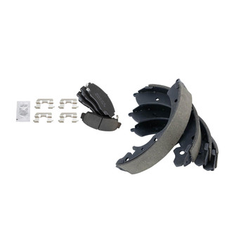 TRQ® - Semi-Metallic Front and Rear Disc Brake Pads