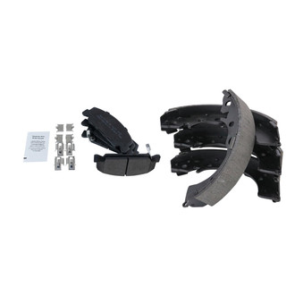 TRQ® - Semi-Metallic Front and Rear Disc Brake Pads