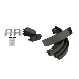 TRQ® - Semi-Metallic Front and Rear Disc Brake Pads
