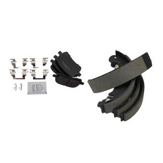 TRQ® - Ceramic Front and Rear Disc Brake Pads