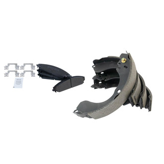 TRQ® - Semi-Metallic Front and Rear Disc Brake Pads