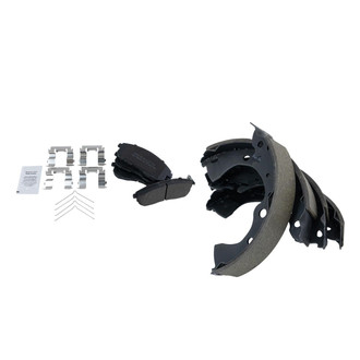 TRQ® - Semi-Metallic Front and Rear Disc Brake Pads