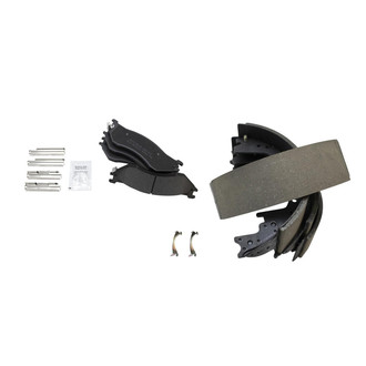 TRQ® - Semi-Metallic Front and Rear Disc Brake Pads