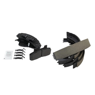 TRQ® - Semi-Metallic Front and Rear Disc Brake Pads