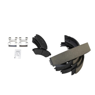 TRQ® - Semi-Metallic Front and Rear Disc Brake Pads