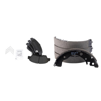 TRQ® - Semi-Metallic Front and Rear Disc Brake Pads