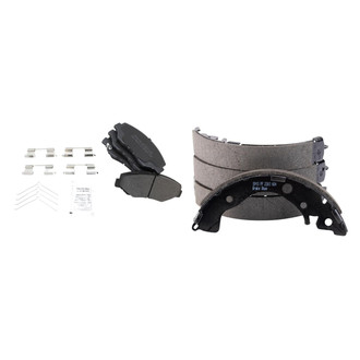 TRQ® - Semi-Metallic Front and Rear Disc Brake Pads