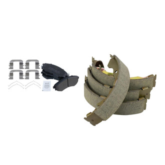 TRQ® - Semi-Metallic Front and Rear Disc Brake Pads