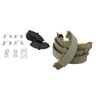 TRQ® - Semi-Metallic Front and Rear Disc Brake Pads