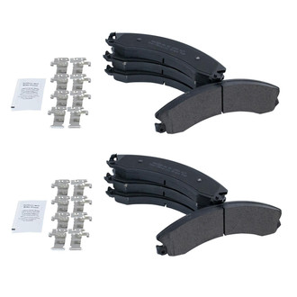 TRQ® - Semi-Metallic Front and Rear Disc Brake Pads