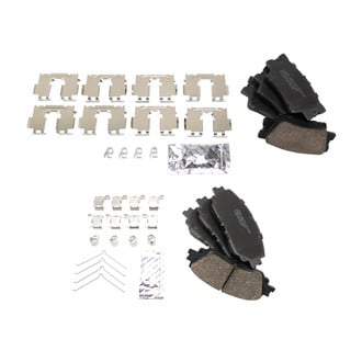 TRQ® - Ceramic Front and Rear Disc Brake Pads