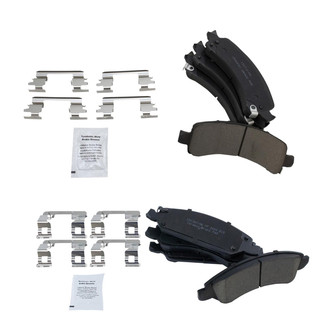 TRQ® - Ceramic Front and Rear Disc Brake Pads