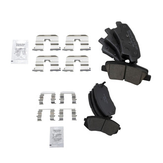 TRQ® - Ceramic Front and Rear Disc Brake Pads