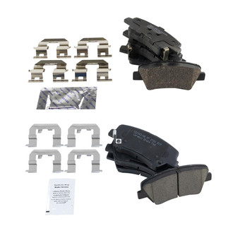 TRQ® - Ceramic Front and Rear Disc Brake Pads