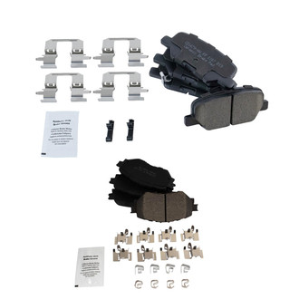 TRQ® - Ceramic Front and Rear Disc Brake Pads