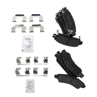 TRQ® - Semi-Metallic Front and Rear Disc Brake Pads