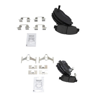 TRQ® - Semi-Metallic Front and Rear Disc Brake Pads