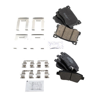 TRQ® - Ceramic Front and Rear Disc Brake Pads
