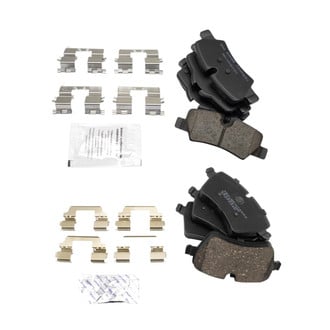 TRQ® - Ceramic Front and Rear Disc Brake Pads