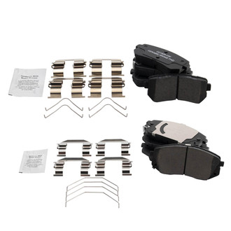 TRQ® - Ceramic Front and Rear Disc Brake Pads
