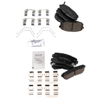 TRQ® - Ceramic Front and Rear Disc Brake Pads