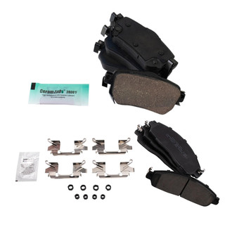 TRQ® - Ceramic Front and Rear Disc Brake Pads