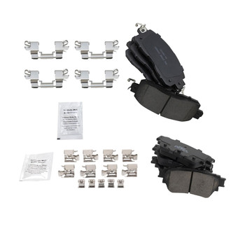 TRQ® - Ceramic Front and Rear Disc Brake Pads