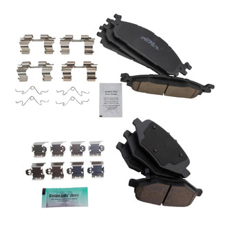 TRQ® - Ceramic Front and Rear Disc Brake Pads