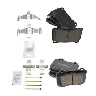 TRQ® - Ceramic Front and Rear Disc Brake Pads