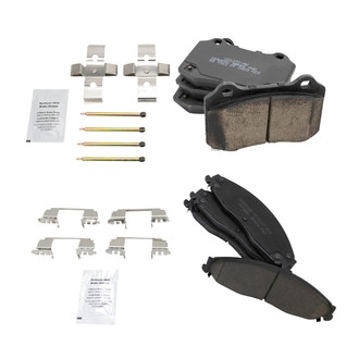 TRQ® - Ceramic Front and Rear Disc Brake Pads
