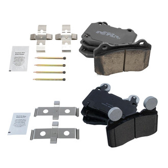 TRQ® - Ceramic Front and Rear Disc Brake Pads