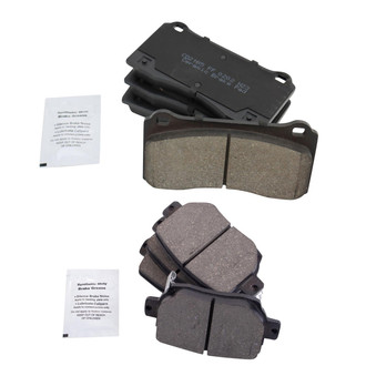 TRQ® - Ceramic Front and Rear Disc Brake Pads
