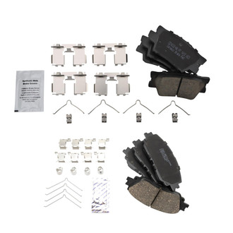 TRQ® - Ceramic Front and Rear Disc Brake Pads