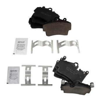 TRQ® - Ceramic Front and Rear Disc Brake Pads