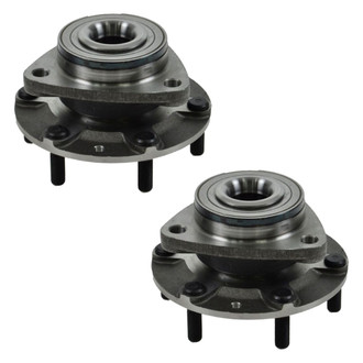 TRQ® - Front Driver and Passenger Side Wheel Bearing and Hub Assembly Kit
