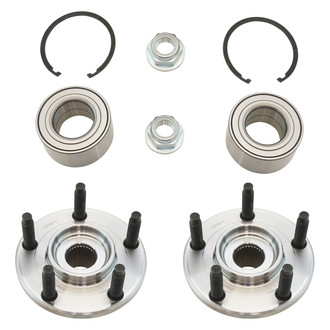 TRQ® - Front Driver and Passenger Side Wheel Bearing and Hub Assembly Kit