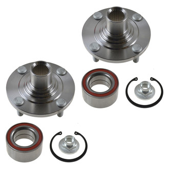TRQ® - Front Driver and Passenger Side Wheel Bearing and Hub Assembly Kit