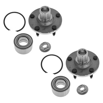 TRQ® - Front Driver and Passenger Side Wheel Bearing and Hub Assembly Kit