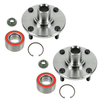 TRQ® - Front Driver and Passenger Side Wheel Bearing and Hub Assembly Kit