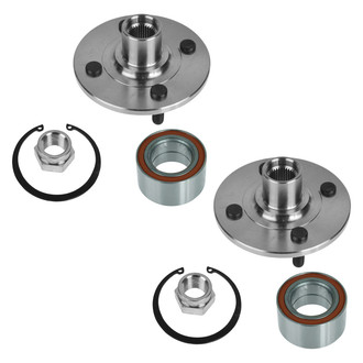 TRQ® - Front Driver and Passenger Side Wheel Bearing and Hub Assembly Kit