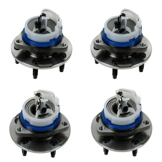 TRQ® - Front and Rear Driver or Passenger Side Wheel Bearing and Hub Assembly Kit