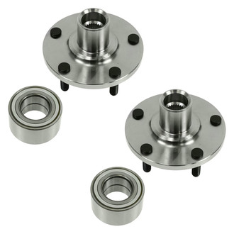 TRQ® - Front Driver and Passenger Side Wheel Bearing and Hub Assembly Kit